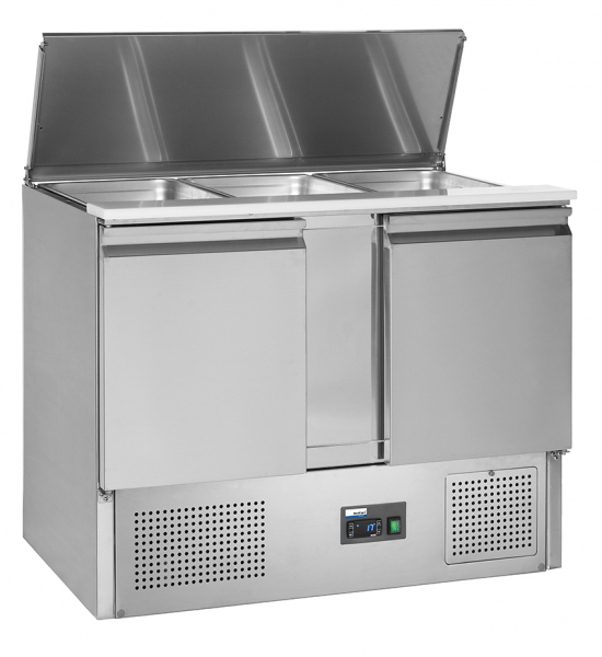 COOL-LINE Saladette SL10, 1045 x 700 x 877 mm, mit 2 Türen